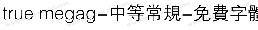 true megag-中等常规字体转换
